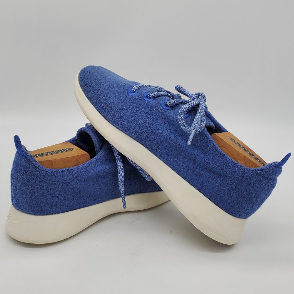 Allbirds Wool Runners Shoes Sneakers Blue White Sz 9 Mens
